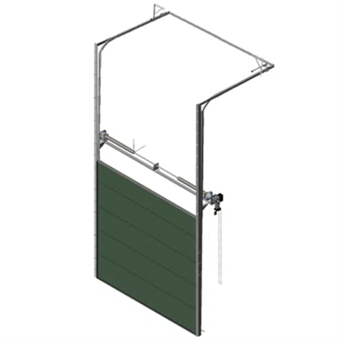 Sectional overhead door 601 - pre-assembled high lift - 80mm panels