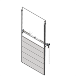 sectional overhead door 601 - pre-assembled vertical lift - 40mm panels