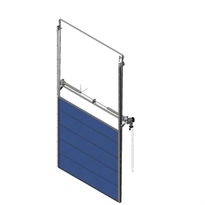 Sectional overhead door 601 - pre-assembled vertical lift - 80mm panels