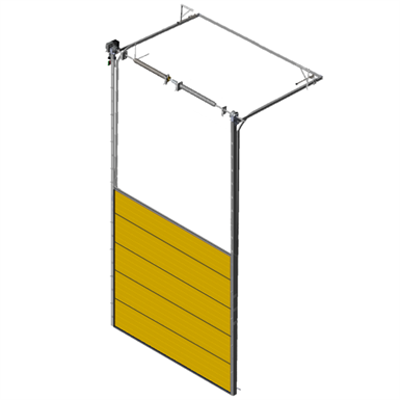 Image for Sectional overhead door 601 - high lift - 80mm panels