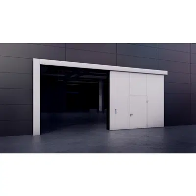 Fire sliding gates EI60 with doors图像