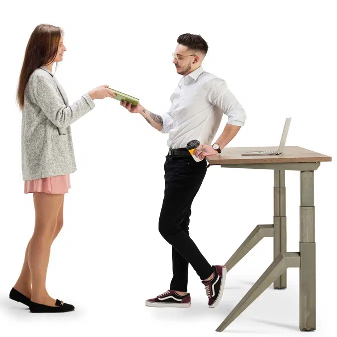 Five 1600 x 700mm Height Adjustable Sit-Stand Desk - Standing Desk