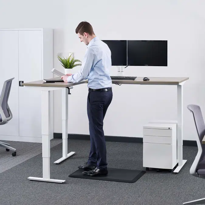 Advance Corner (Left) 1600 x 1600mm Height Adjustable Sit-Stand Desk - Standing Desk