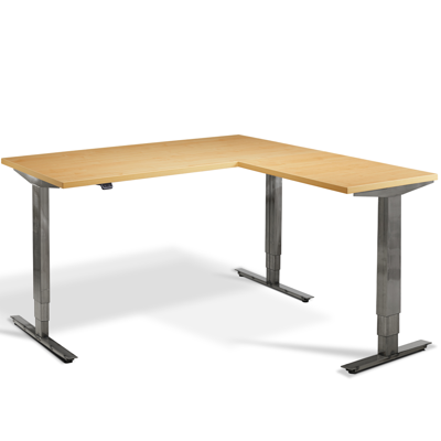 Image for Forge Corner (Left) 1800 x 1600mm Height Adjustable Sit-Stand Desk - Standing Desk