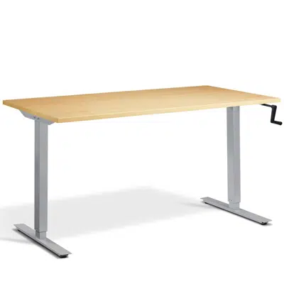 Image for Solo 1400 x 800mm Height Adjustable Hand Crank Sit-Stand Desk - Standing Desk