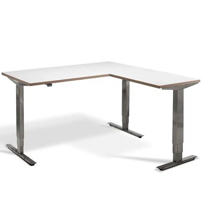 Forge Corner (Left) 1600 x 1600mm Height Adjustable Sit-Stand Desk - Standing Desk