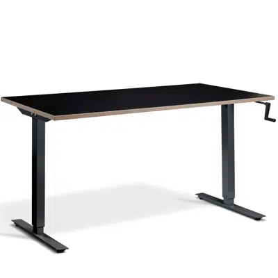 Image for Solo 1200 x 800mm Height Adjustable Hand Crank Sit-Stand Desk - Standing Desk