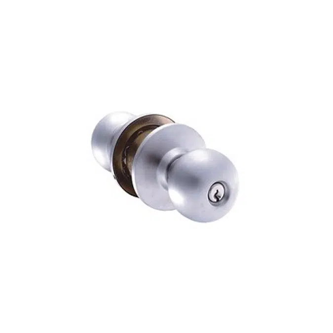 JARTON Knob Lockset Entrance Flat-Big Plate SS