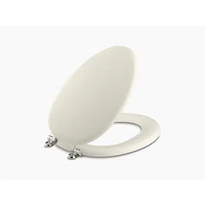 Image for K-4701-SN Kathryn® Elongated toilet seat with Vibrant® Polished Nickel hinges