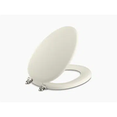 kép a termékről - K-4701-SN Kathryn® Elongated toilet seat with Vibrant® Polished Nickel hinges