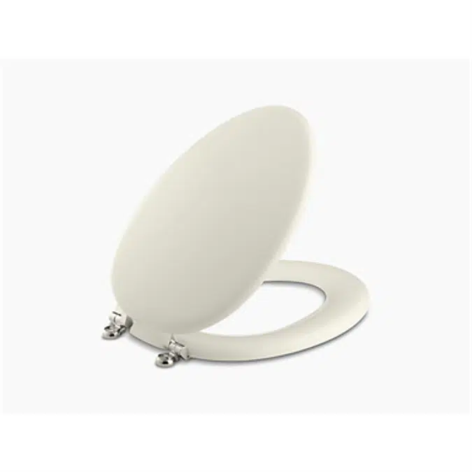 K-4701-SN Kathryn® Elongated toilet seat with Vibrant® Polished Nickel hinges