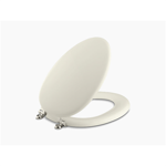 k-4701-sn kathryn® elongated toilet seat with vibrant® polished nickel hinges