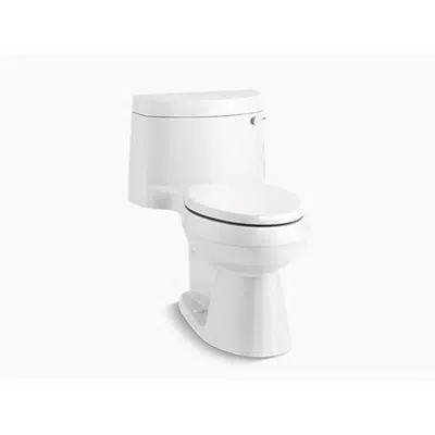 K-3619-RA Cimarron® Comfort Height® One-piece elongated 1.28 gpf chair height toilet with right-hand trip lever, and Quiet-Close™ seat için görüntü