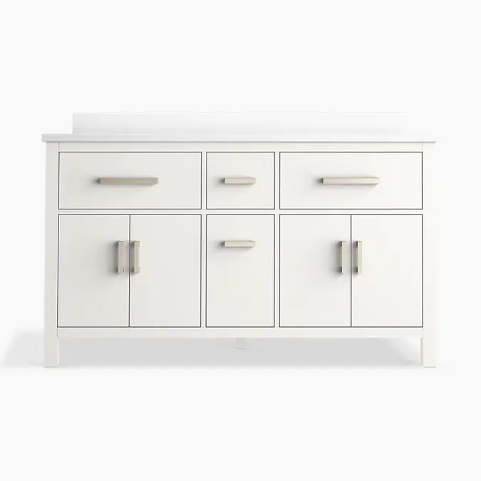 Kresla™ 60" bathroom vanity cabinet with sinks and quartz top