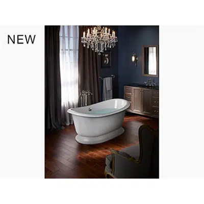 Obrázek pro K-21000-W Artifacts® 66-1/8" x 32-1/2" freestanding bath with White exterior