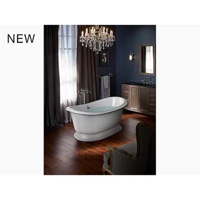 Image for K-21000-W Artifacts® 66-1/8" x 32-1/2" freestanding bath with White exterior