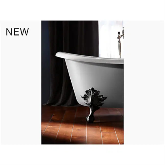 K-21000-W Artifacts® 66-1/8" x 32-1/2" freestanding bath with White exterior