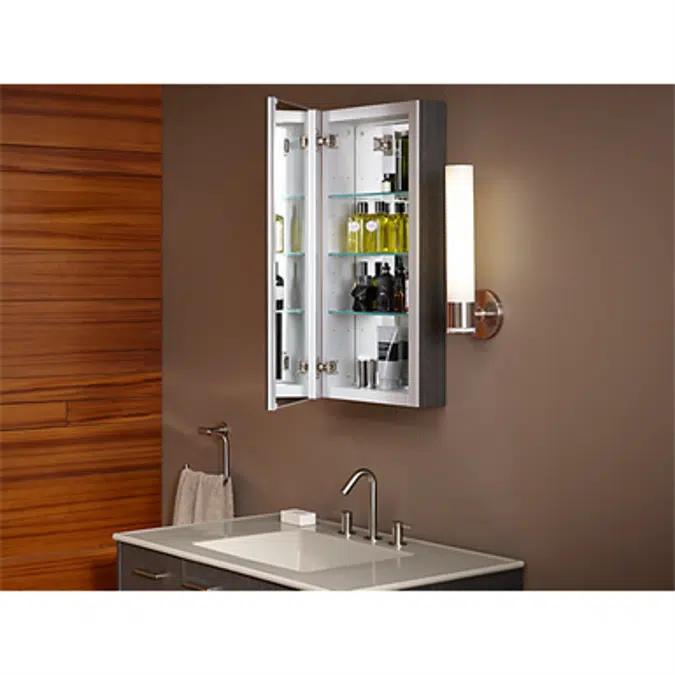 K-99000 Verdera® 15" W x 30" H aluminum medicine cabinet