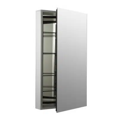 Image for K-2913-pg Catalan® 15" W x 36-1/8"" H aluminum single-door medicine cabinet with 107 degree hinge