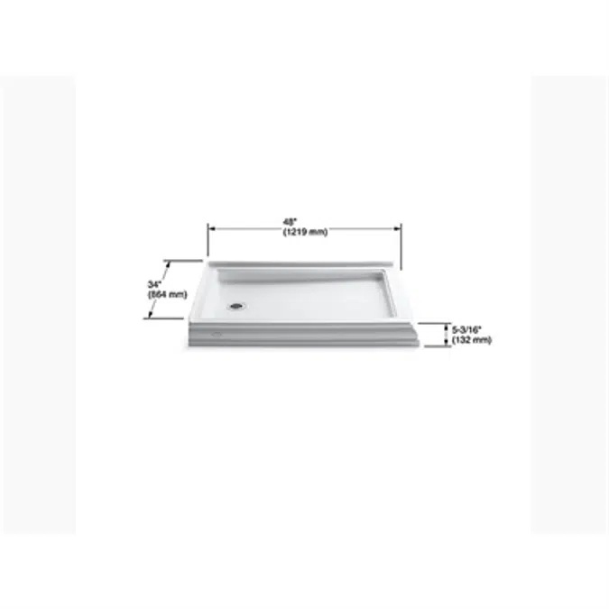 K-9547 Memoirs® 48" x 34" double-threshold shower base