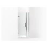 k-27588-10l composed® frameless pivot shower door, 71-9/16" h x 33-5/8 - 34-3/8" w, with 3/8" thick crystal clear glass