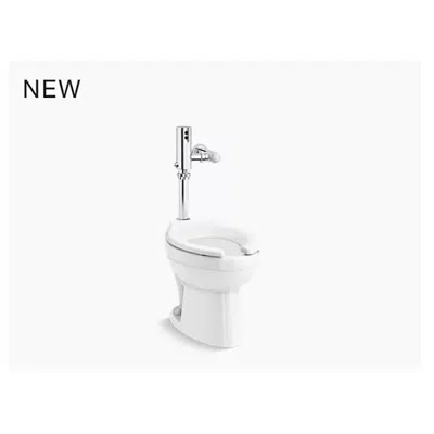 obraz dla Wellcomme™ Ultra Commercial antimicrobial toilet with Mach® Tripoint® touchless DC 1.0 gpf flushometer