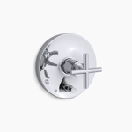 purist® rite-temp® valve trim with push-button diverter and cross handle