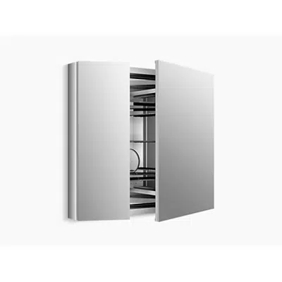 Image for K-99009 Verdera® 34" W x 30" H aluminum medicine cabinet with adjustable magnifying mirror and slow-close door
