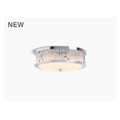 Image for K-27750-FM03 Terret™ Three-light flush-mount