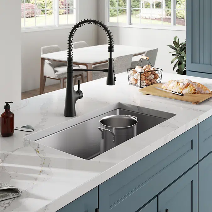 Bentham™ 33" top-/undermount single-bowl kitchen sink with accessories