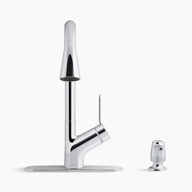 Setra® Touchless pull-down kitchen faucet with soap/lotion dispenser