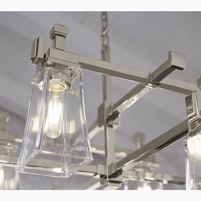 Riff® 35" x 32-1/2" eight-light chandelier