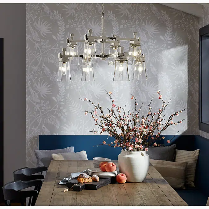 Riff® 35" x 32-1/2" eight-light chandelier