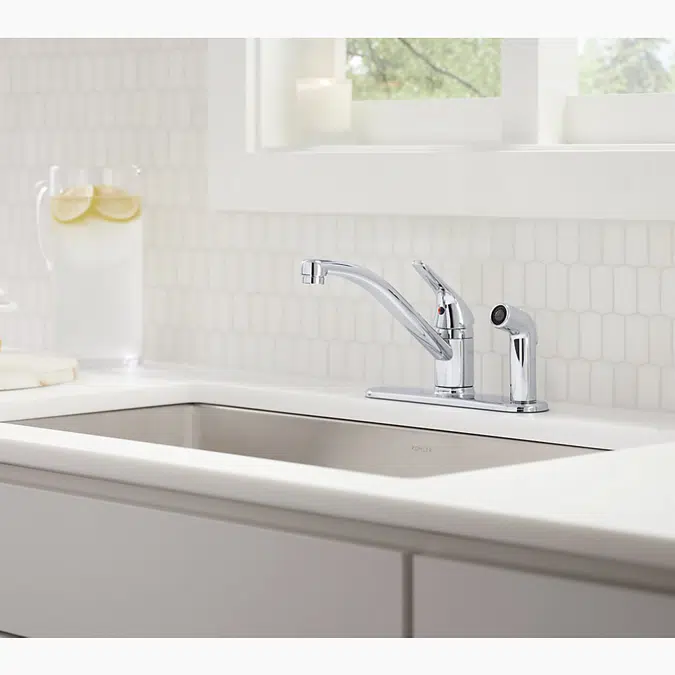 Jolt® Single-handle kitchen sink faucet with side sprayer