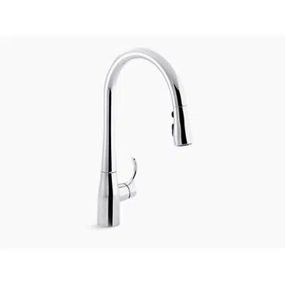 Image for K-596 Simplice® single-hole or three-hole kitchen sink faucet with 16-5/8" pull-down spout, DockNetik(R) magnetic docking system, and a 3-function sprayhead featuring Sweep(R) spray