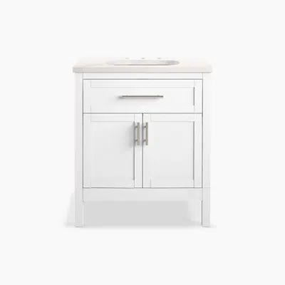 Image for Hadron™ 30" bathroom vanity cabinet with sink and quartz top