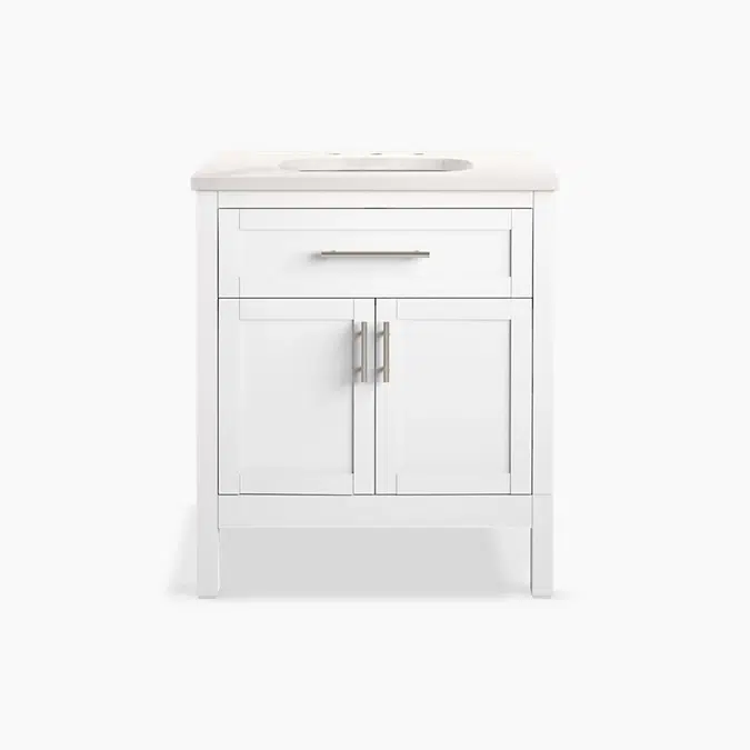 Hadron™ 30" bathroom vanity cabinet with sink and quartz top