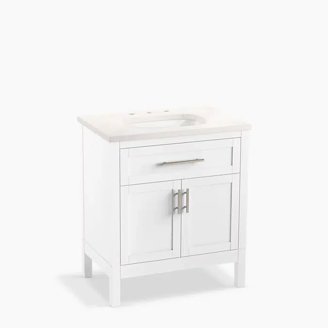 Hadron™ 30" bathroom vanity cabinet with sink and quartz top