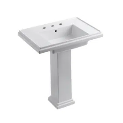 imagen para K-2845-8 Tresham® 30" pedestal bathroom sink with 8" widespread faucet holes