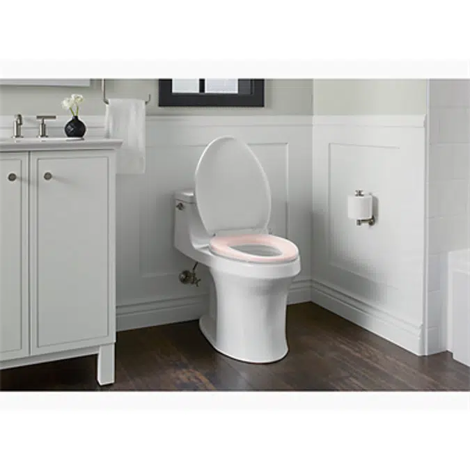 K-10349 PureWarmth® Quiet-Close™ Heated elongated toilet seat with LED nightlight