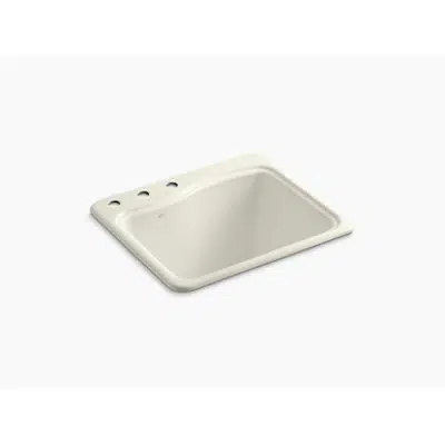 Image pour K-6657-3 River Falls™ 25" x 22' x 14-15/16" top-mount utility sink with 3 faucet holes on deck on left side
