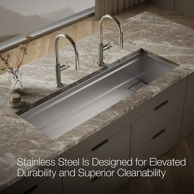 Synthos™ 57-3/4" undermount single-bowl workstation kitchen sink
