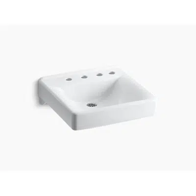 Image for K-2053-NR Soho® 20" x 18" wall-mount/concealed arm carrier bathroom sink with 8" widespread faucet holes and right-hand soap dispenser hole