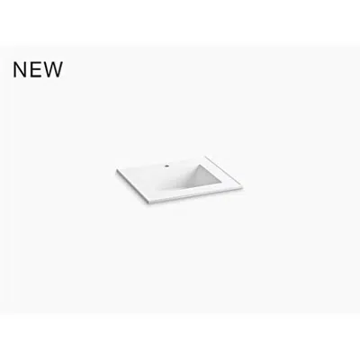 Image pour K-2777-1 Ceramic/Impressions® 25" rectangular vanity-top bathroom sink with single faucet hole