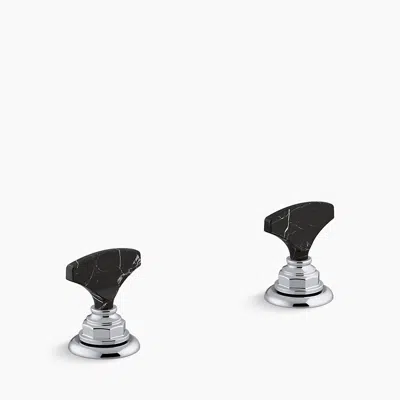 Artifacts® Nero Marquina T-handle bathroom sink faucet handles图像