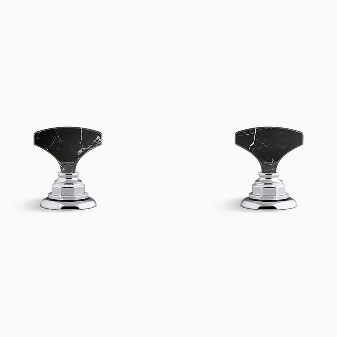 Artifacts® Nero Marquina T-handle bathroom sink faucet handles