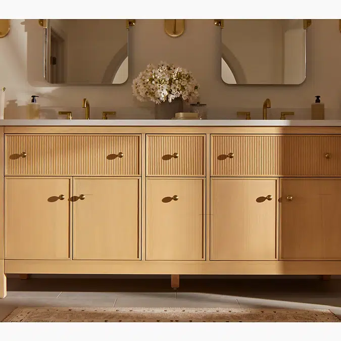 Malin™ by Studio McGee 72" bathroom vanity cabinet with sinks and quartz top