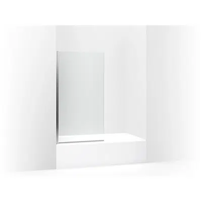 Image for K-707105-L Aerie® bath screen, 56-15/16"H x 32"W with 1/4" thick Crystal Clear glass and square corner