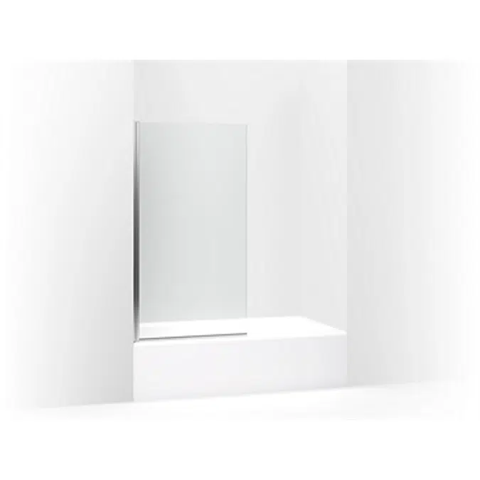 K-707105-L Aerie® bath screen, 56-15/16"H x 32"W with 1/4" thick Crystal Clear glass and square corner