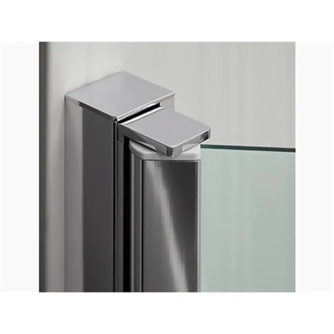 K-707105-L Aerie® bath screen, 56-15/16"H x 32"W with 1/4" thick Crystal Clear glass and square corner